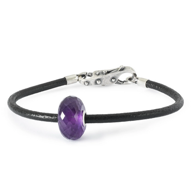 Amethyst Leather Bracelet
