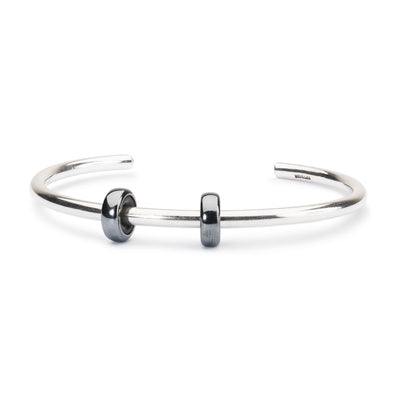 Bransoletka Bangle ze Srebra Sterling z 2 x Oksydowanymi Specerami