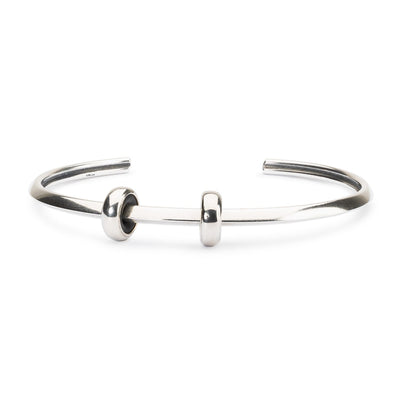 Bransoletka Bangle Serce z 2 x Srebrymi Spacerami