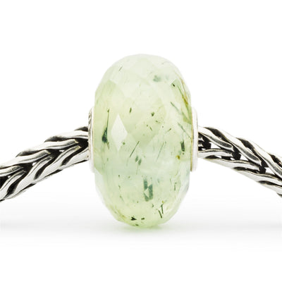 Koralik Prehnite z Kwarcem Turmalinowanym