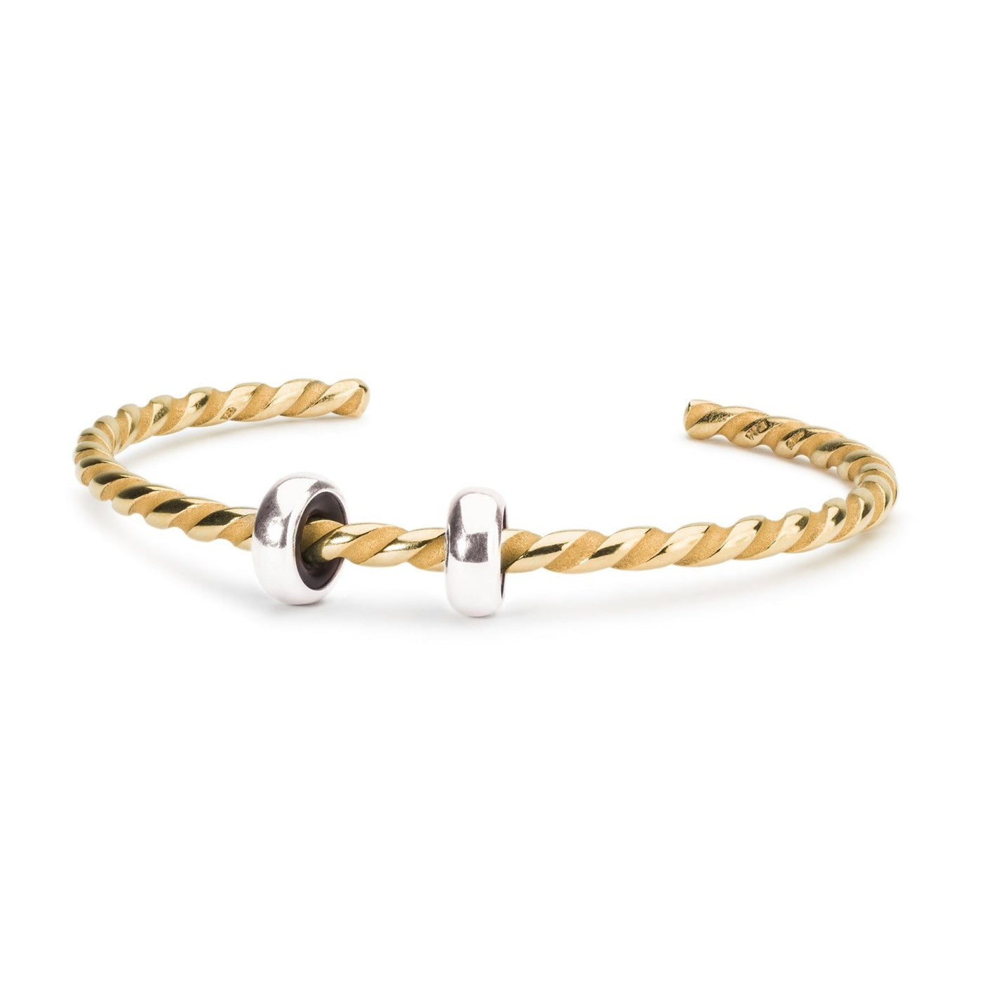 Bransoletka Bangle Twist z 2 x Srebrnymi Spacerami