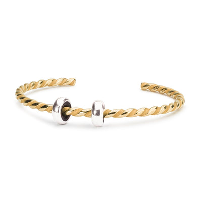 Bransoletka Bangle Twist z 2 x Srebrnymi Spacerami